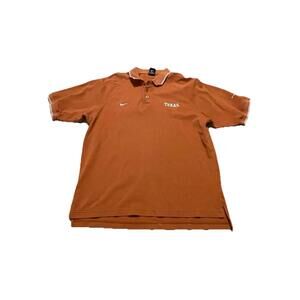 UT Texas Longhorns ~ Nike Team Polo Shirt Men's Large Orange 3D Knit SS H74